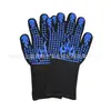 Luvas de proteção anti-escaldante, resistentes a altas temperaturas, retardantes de chamas, pretas, para churrasco, cozinha, luvas de silicone para forno e micro-ondas