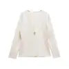 Para Moda de Mujer de Verano 2025 Transfronteriza Europea y Americana Diseño Versátil Cardigan de Punto Simple con Cuello en V