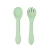Plato con Ventosa Resistente a Caídas, Tenedor, Cuchara y Taza de Silicona de Grado Alimenticio Transfronterizo, Set con Babero de Silicona