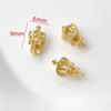 14K banhado a ouro banhado a ouro zircônio-incrustado pingente de pérola diy jóias artesanais pulseira colar brincos acessórios