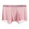 Mejora de EnfriamientoRopa Interior para Hombre de Seda de Hielo Ultradelgada, Calzoncillos Boxer Frescos y Sin Costuras, Calzoncillos Bóxer para Hombre Transpirables y Secos