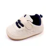 Zapatos para bebé niño estilo deportivo casual, color liso, superficie de PU, para gatear y caminar, niña, suela suave, zapatos frontales para caminar BNB3102