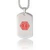 Collar con colgante de marca militar con logotipo de Primeros Auxilios Médicos Europeos y Americanos, Japoneses y Coreanos, joyería personalizada de moda casual de acero de titanio, suministro transfronterizo