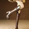 Botas Retro Hasta la Rodilla para Mujeres Petites, Tacón Grueso, Punta Cuadrada, Suela Gruesa, Plataforma Impermeable, Botas Largas Adelgazantes, Cómodas para los Pies