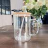 Venta caliente de comercio exterior sublimación vaso Mason de vidrio transparente lata de Coca Cola impresión por transferencia de calor