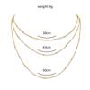 Collar Minimalista de Cadena Aplastada Reflectante Multicapa Apilado Creativo de Moda de Nicho Versátil para Mujeres