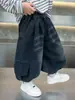 Pantalones de mezclilla tipo linterna para niño de otoño, pantalones holgados y elegantes con curva estilo coreano para niños de primavera y otoño, pantalones para niño pequeño para exportación