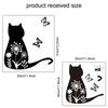 Silhueta de Gato Preto Borboleta Misteriosa Desenho Animado Adesivos de Parede Quarto Sala de Estar Entrada Parede de Fundo Decorativos Adesivos Autoadesivos