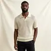 Camiseta tipo polo de punto para hombre, estilo nuevo, con cuello, hueca, transpirable, tacto fresco, elástica, corte holgado, para uso diario, transfronteriza, en stock, directo de fábrica