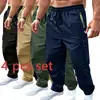 Pantalones jogger funcionales de estilo americano para trabajo, comercio exterior transfronterizo para hombres, pantalones deportivos casuales holgados con múltiples bolsillos para exteriores