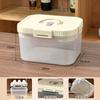 Caja de Almacenamiento Transparente para Juego de Té Sala de Estar con Tapa Tetera Kung Fu Almacenamiento a Prueba de Polvo con Compartimento Escurridor Bandeja de Té Estante de Almacenamiento