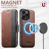 Adecuado para Iphone17Promax Funda para teléfono plegable Tarjeta Magnética Dos en uno Soporte de carga inalámbrica Funda de cuero