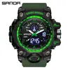 Sanda Doble Pantalla Reloj de Moda para Estudiante Deporte al Aire Libre Multifuncional Electrónico para Hombre y Mujer Resistente al Agua Luminoso