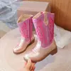 Botas Martin Infantis 2026 Novo Estilo Outono e Inverno Bordadas Botas Retrô Menina Pradaria Mongólica Botas de Cowboy Ocidental