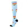 Calcetines de compresión deportivos unisex para pantorrillas, más de 200 estilos de calcetines de compresión largos para saltar la cuerda y correr, directo de fábrica