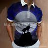 Polo para hombre con estampado digital 3D de lobo, camiseta de manga corta con cremallera, gran oferta 2023
