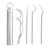 Set Portátil de Cubo con Palillos y Hilo Dental de Acero Inoxidable 304, Set Portátil de Siete Piezas para Eliminar Manchas Dentales, Set de Cuidado Bucal, Palillo