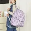 Mochila Nova Kuromi para Meninas Transfronteiriça, Doce, Casual e Versátil, Mochila para Alunos do Ensino Fundamental, Bolsa Escolar para Alunos do Ensino Médio