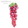 Fruta falsa, fruta, verdura, grano de uva, racimos de uva de goma suave con hojas, plantas, pequeños adornos