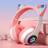 Auriculares Bluetooth de Diadema Transfronterizos Stn-28 Oreja de Gato Bajos Pesados Deportivos Inalámbricos con Inserción de Tarjeta para Uso Deportivo