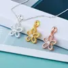 Nuevo Colgante de Flor Pequeña Chapado en Plata de Ley S925 Estilo Ins para Pulsera de Cristal DIY, Pulsera, Collar, Cadena para Clavícula