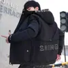 Abrigo de Algodón con Relleno de Plumas para Hombre 2024 Invierno Nuevo Abrigo de Algodón Holgado Corto Impermeable Cálido Casual Abrigo de Algodón Chaqueta con Capucha