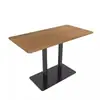 Asientos de Cabina para Comedor de Madera Maciza y Ratán para Restaurantes, Lugares de Barbacoa y Restaurantes de Hot Pot, Juego de Muebles de Ratán Estilo Wabi-Sabi