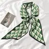 Bufanda Larga Pequeña de Seda Cinturón para el Cabello Corbata de Bolsillo de Alta Gama Cinturón de Cinta Lazo para el Cabello de Mujer Primavera y Otoño Combinación Perfecta