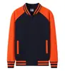 Casaco Moletom Baseball Manga Raglan Zíper Fleece Polare Espesso Cor Dividida para Homens e Mulheres Quente e Confortável Impressível