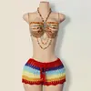 AYJ Europeu e Americano Transfronteiriço AliExpress Novo Top Cropped de Corrente de Corpo com Franjas de Pérola Alça de Peito Acessório de Peito B24