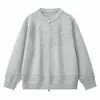 Suéter Cardigan Quente com Gola Alta para Homens, Jaqueta de Tricô com Zíper Duplo para Outono e Inverno, Casaco Casual Unissex em Jacquard, Moderno