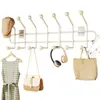 Colgador de Ropa de Pared, Gancho sin Taladro para Sombreros y Bolsos Detrás de la Puerta, Estante de Almacenamiento Resistente de una Fila sin Marcas