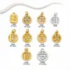 Colgante de Color Colgante de Oro de 14k Guofeng Fu Youlu Colgante Pequeño Accesorios para Colgantes de Pulsera y Collar DIY
