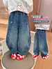 Jeans Casuales de Otoño para Niñas 2026 Nuevos Versátiles Sueltos Largos para Niñas Pantalones Rectos de Primavera y Otoño para Niños