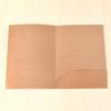 Carpeta de Papel A4 en Forma de L Papel Kraft Inserción Simple y Doble Carpeta de Contrato Bolsa Simple para Archivo de Información Carpeta de Oficina con Logotipo Impreso