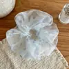 Scrunchie de Renda com Bolinhas Estilo Coreano, Elástico de Cabelo de Organza Transparente, Alta Elasticidade, Acessório de Cabelo Premium Doce Estilo Fada
