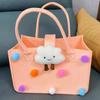 Bolsa de fieltro al por mayor Bola de fieltro Dibujo animado Regalo acompañante Bolso de mano de fieltro Bolsa de compras para llevar a mano Bolsa de regalo logo