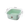 Cesta Drenante de Camada Dupla para Cozinha Doméstica, Bacia Quadrada Antiderrapante para Lavar Legumes com Alças, Cesta Extra Grande para Lavar Legumes, Cesta Multifuncional para Filtragem de Água