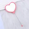 Novo Espelho de Coração Multicolorido DIY Quente para Venda Transfronteiriça Espelho de Maquiagem com Contas Espelho de Mão Portátil para Mulheres Pronto para Venda