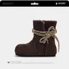 Versión de Piel de Vaca ~ Botas de Nieve de Estilo Nuevo para Mujeres Menudas con Aumento de Altura Oculto, Botas Cálidas de Algodón Integradas de Cuero y Piel, Zapatos de Estilo Birkenstock de Doble Uso