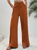 Ropa de Mujer Transfronteriza 2025 Amazon Nuevo Pantalones Casuales Sueltos de Pierna Ancha de Cintura Alta Pantalones Largos Shopee Comercio Exterior Estampado Digital