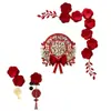Decoración de Habitación de Boda Puerta del Dormitorio de la Novia Boda Pegatina de Carácter Xi Pegatina de Puerta Doble Felicidad Boda Colección de Suministros para Bodas