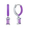 Pendientes de Plata de Ley S925 con Aguja de Plata, Celi Europeo y Americano, Diamante de Epoxy Francés, Venta Caliente Transfronteriza, Personalidad de Moda, Pendientes Coloridos