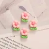 Mini tamaño pequeño flor girasol brillante aceite resina accesorios gel de crema accesorios para el cabello hechos a mano pasador materiales para ropa al por mayor