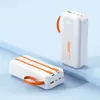 Baterías externas al por mayor para comercio exterior con cable incorporado, batería externa de carga súper rápida de 22.5W, fuente de alimentación móvil transfronteriza de 20000mAh