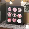 20 Peças de Ímãs Macios Estilo Ins Rosa, Coração Doce Feminino, Pequeno Fresco Estilo Coreano para Casa DIY Ímãs Magnéticos Decorativos para Geladeira