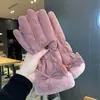 Guantes de Invierno para Mujer, Engrosados y de Terciopelo, Cálidos y a Prueba de Frío, Pantalla Táctil, Lazo de Ciclismo de Invierno, Modernos, Suaves y Amigables con la Piel