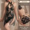 Yiyuo lingerie sexy sexy laço tentação cheongsam pijamas perspectiva quente tentação oco uniforme atacado 8603