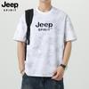 Camiseta de Manga Corta JEEP SPIRIT para Hombre Verano Holgada Cuello Redondo Estilo Americano Retro Casual Camiseta de Media Manga para Hombre