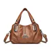 Bolso de Mano Retro de Cuero Suave Transfronterizo Nuevo Estiloso para Mujer Bolso de Madre de Mediana Edad Multicompartimento Gran Capacidad Hombro Único Cruzado
